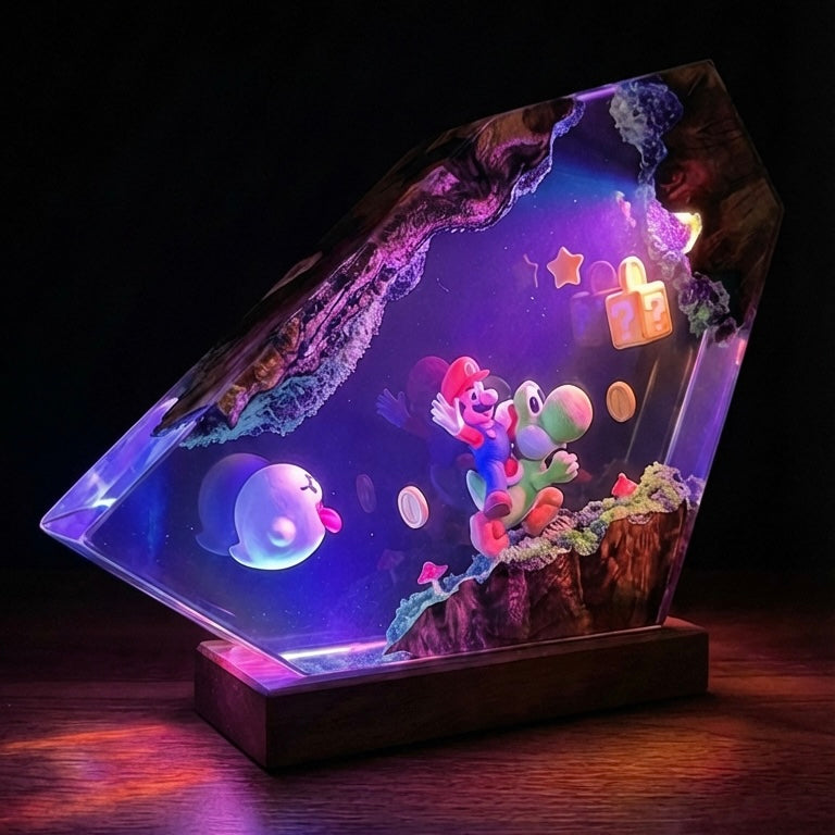Super Mario Resin Lamp